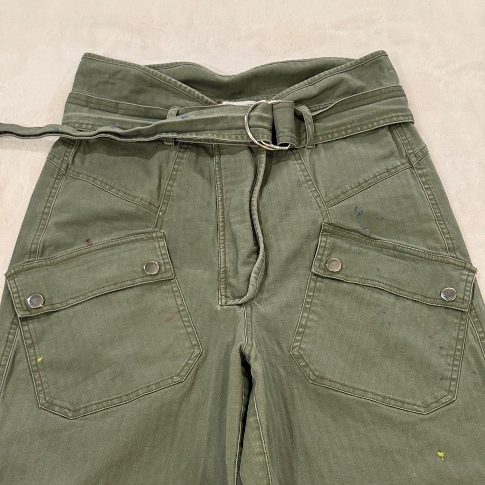 Marissa Webb Collective Canvas Cropped Pants Olive Green 35297 - Picture 7 of 15